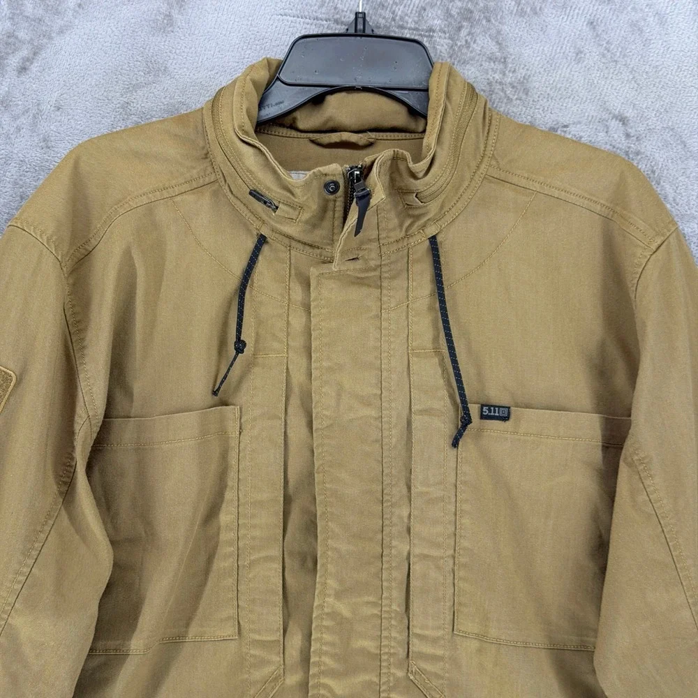 5.11 Tactical Jacket Mens Large Field Utility Coyote Brown Multi-Pocket EUC